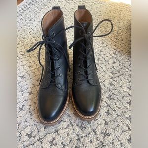 Madewell Clair leather lace up boot